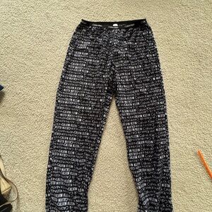 Calvin Klein Black and White Logo Pajama Pants